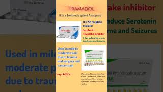 Tramadol important points Tramadol opioid analgesic pain [upl. by Neiviv]