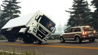 BeamNG Drive  Realistic Rollover Crashes 2 [upl. by Johansen498]