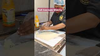 Roll Ice Cream ASMR Making । Ice Ceam Roll ASMR । Ice Cream Rolls । Roll Ice Cream । Roll Ice Cream [upl. by Ltsyrk776]