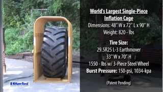 HUGE TIRE EXPLOSION KenTool Introduces the Worlds Largest SinglePiece Tire Inflation Cage [upl. by Swiercz]