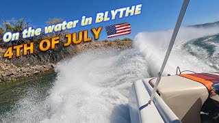 4th Of JULY on the RIVER in BLYTHE We get DESTROYED while TUBING 51 Year Old JET BOAT still RIPPS [upl. by Polad65]