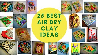 25 best air dry clay ideas on canvas  clay art tutorial  clay painting ideas  3d clay art [upl. by Daegal75]