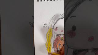 Coloring hair blonde girl drawing coloring [upl. by Vala]