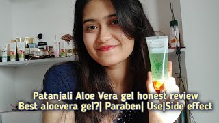 Patanjali Aloe Vera gel honest reviewIngredientsUsageSide effects Benefits The Beautifly [upl. by Ahsakat]