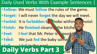 Daily Used Verbs In English With Examples  Ku Baro Luuqada Englishka af Somaali  Part 3 [upl. by Ahsemac]