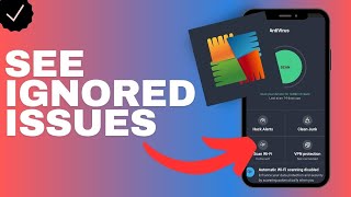 Where to see the ignored issues in the AVG Antivirus app [upl. by Notsua]