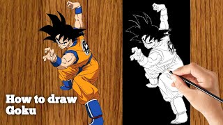 Goku drawing  Easy  Step by step [upl. by Akihsay]