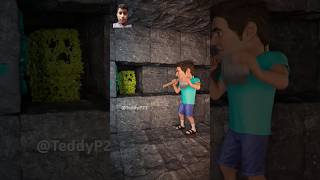 Ultra Realistic Steve and Creeper  Minecraft RTX minecraft animation gaming [upl. by Ahtan]