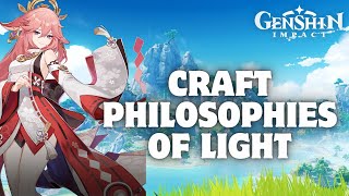 How to Craft Philosophies of Light in Genshin Impact 2024 [upl. by Ecirtaeb]