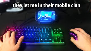 I tried out for a MOBILE Fortnite Clan while CHEATING with KEYBOARD and MOUSE…  Bazerk [upl. by Harday]