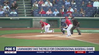 Lawmakers take the field for Congressional Baseball Game [upl. by Nitsruk309]