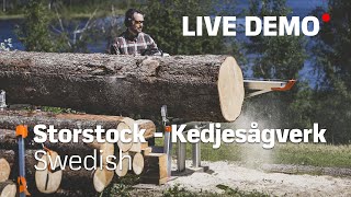 LOGOSOL  Live Demo  Extra stora stockar  Kedjesågverk [upl. by Atiluj]