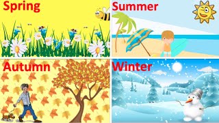 Four Seasons in English 🌞  Seasons amp Weather vocabulary [upl. by Grayce]