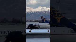 Everts Air Cargo DC6 Landing on Runway 15 GALANC [upl. by Garvy559]