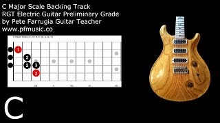 Guitar Backing Track C Major Scale  Preliminary Grade [upl. by Assed]