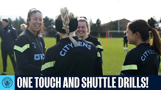 CHLOE KELLY RACES YUI HASEGAWA  Man City Training [upl. by Fulvia]