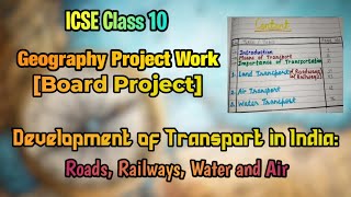 ICSE  Class 10  Geography Project  Board Project  2022  2023 [upl. by Anallij]