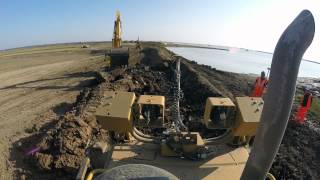 Wallasea Island sea wall breach time lapse [upl. by Hanima]