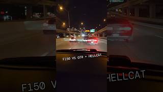 Hellcat  F150 vs Nissan GTR dodge ford nissan ￼ [upl. by Borek]