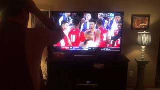 BADGER FAN REACTS TO LOSS TO FLORIDA NCAA TOURNAMENT 2017 [upl. by Aronid198]