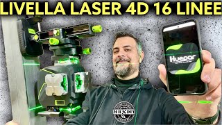 Livella laser verde 4D a 16 linee HUEPAR S04CGCR Livella autolivellante a 360 gradi Professionale [upl. by Jabez]