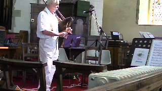 Phil Martin playing English bagpipes at St NicholasatWade church [upl. by Rainer174]