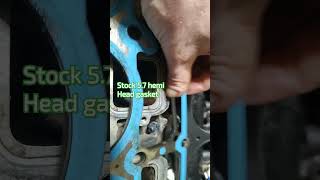 Stock 57 head gasket vs Cometic 052 Head gasket [upl. by Eelrahs]