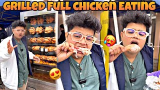 Grilled Full Chicken Eating In Uzbekistan Street food Market 😋🤯Kanda Lovers [upl. by Gaylene]