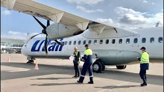 Перелёт Красноярск Иркутск на ATR 72500 Utair [upl. by Aonehc246]