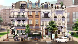 PARISIAN TOWNHOUSES 🥖  THE SIMS 4  Speed Build NO CC [upl. by Derraj]