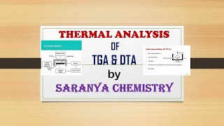 Thermal analysis of TGA and DTA using simple tricks by SARANYA CHEMISTRY [upl. by Llecrup]