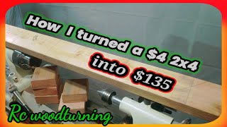 wood turning 2x4s for profit [upl. by Egroeg]