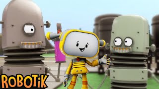 Helping Happybot  Robot Cartoons For Kids  Robotik [upl. by Elleynod]