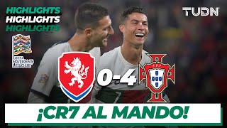 Highlights  Rep Checa 04 Portugal  UEFA Nations League 2022  TUDN [upl. by Lesab]