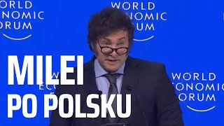 Najważniejsza mowa polityczna XXI wieku  Javier Milei po polsku na WEF w Davos z dubbingiem AI [upl. by Cho708]