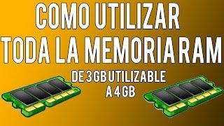 como utilizar toda la memoria ram en windows 7 y windows 8 32 Bits 2014 [upl. by Atalanti661]