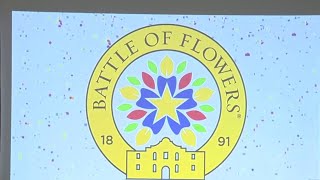 Battle of Flowers parade unveils new logo for Fiesta 2025 [upl. by Llemaj]