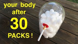 How Smoking 30 PACKS of Cigarettes Wrecks Your Lungs ● You Must See This [upl. by Lanuk]