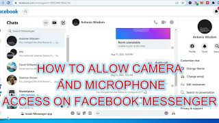 HOW TO ALLOW CAMERA AND MICROPHONE ACCESS ON FACEBOOK MESSENGER ON LAPTOP [upl. by Hennie382]