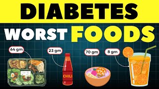 15 Worst Foods for DIABETICS  Diabetes foods to avoid  Reverse Diabetes [upl. by Sanoy]