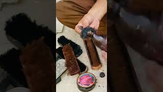 ASMR SHOE CLEANING amp POLISH asmr asmrshoe shoeshine asmrsounds [upl. by Ahmed998]