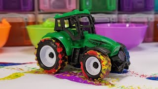 Farmyard Learning with Animals Tractors amp Colors [upl. by Trillbee]