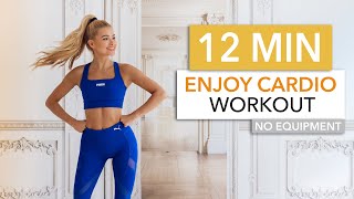 12 MIN ENJOY CARDIO  a good mood cardio session LETS HAVE FUN  Pamela Reif [upl. by Nayar819]