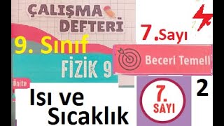 9 Sınıf  Çalışma Defteri  Fizik 9  7 Sayı  Isı ve Sıcaklık  Beceri Temelli  2  MEB  EBA [upl. by Petronella]