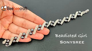 Beebeecraft Tutorial  DIY Beaded Bracelet [upl. by Rufus]