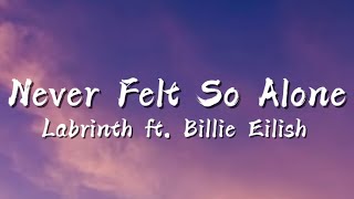 Never Felt So Alone Labrinth ft Billie Eilish lyrics [upl. by Mraz619]