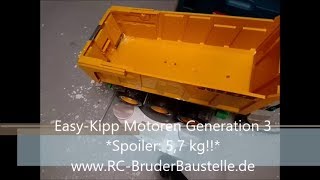 EasyKipp Mechanik am JoskinKipper RC Belastungstest der Motoren der 3ten Generation [upl. by Neal252]