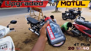 Upgrading to MOTUL  MOTUL 4T Plus 20W40 on SPLENDORmotul VlogsbySalil3088 [upl. by Ermin545]