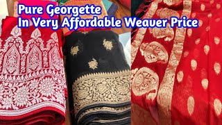 Bangalore Wholesale Pure Georgette amp Kathan Silk Saree Collection Affordable PriceSingle Courier Av [upl. by Ltihcox]