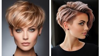 CORTES DE CABELLO CORTO MUJER 2024 pixie Haircut ideas [upl. by Mullane]